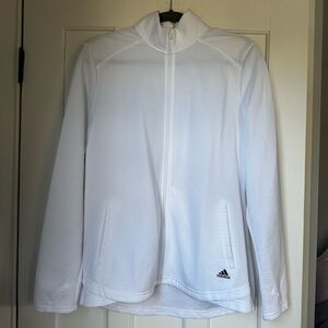 Adidas White Zip-Up Jacket